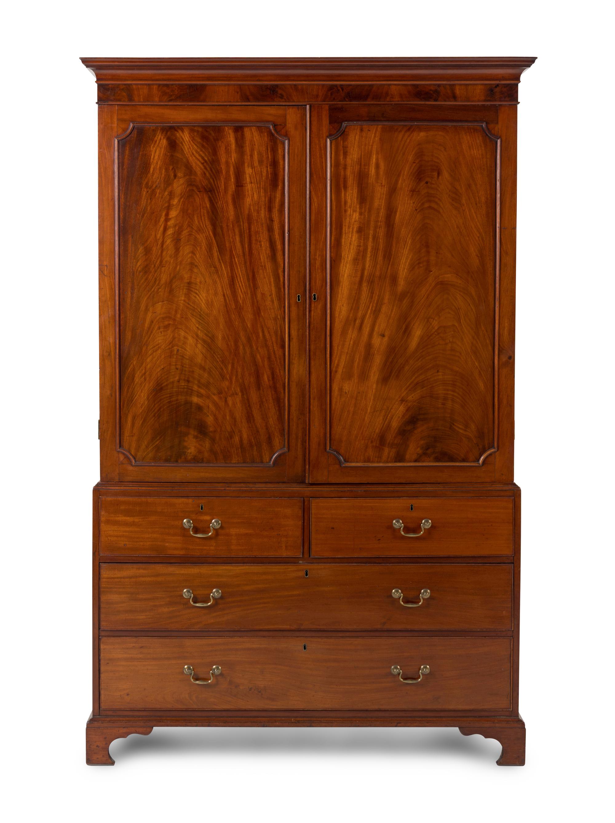 A George III Mahogany Linen Press
