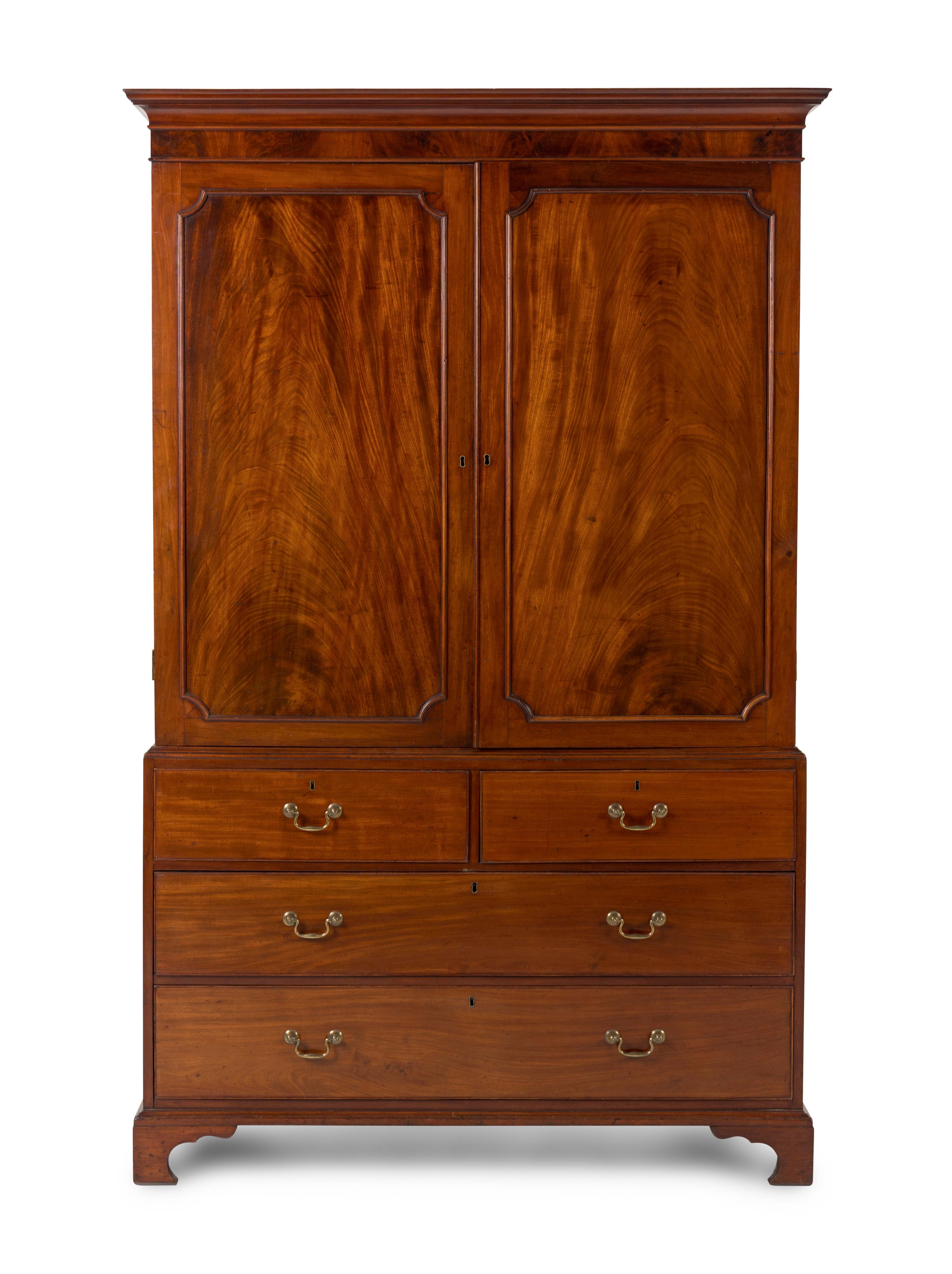 A George III Mahogany Linen Press