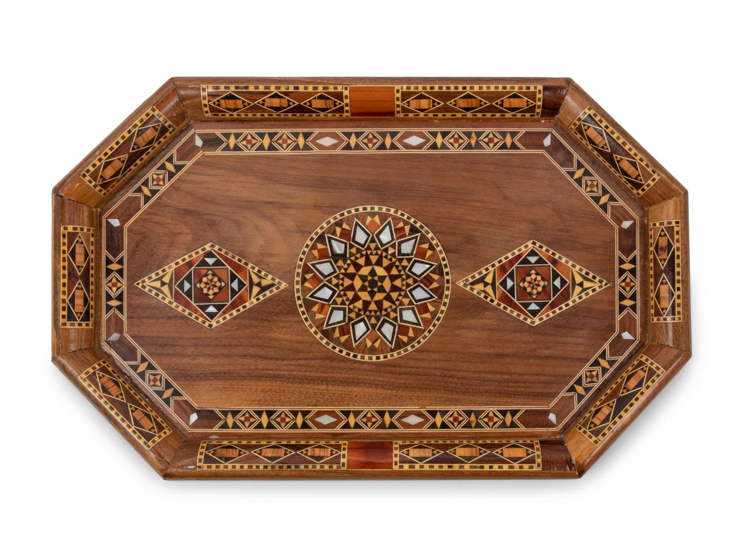 A Syrian Mosaic Marquetry Tray