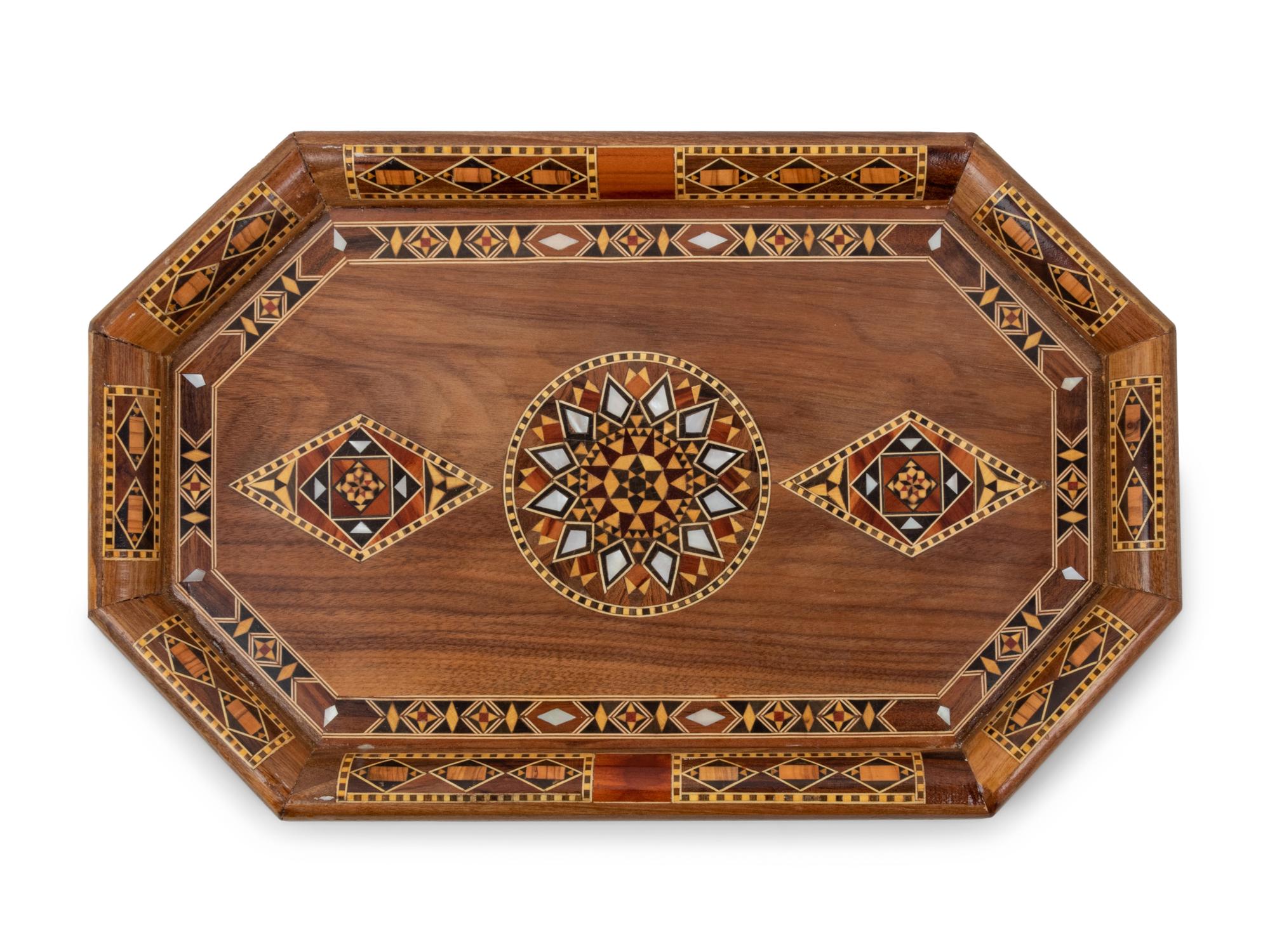 A Syrian Mosaic Marquetry Tray