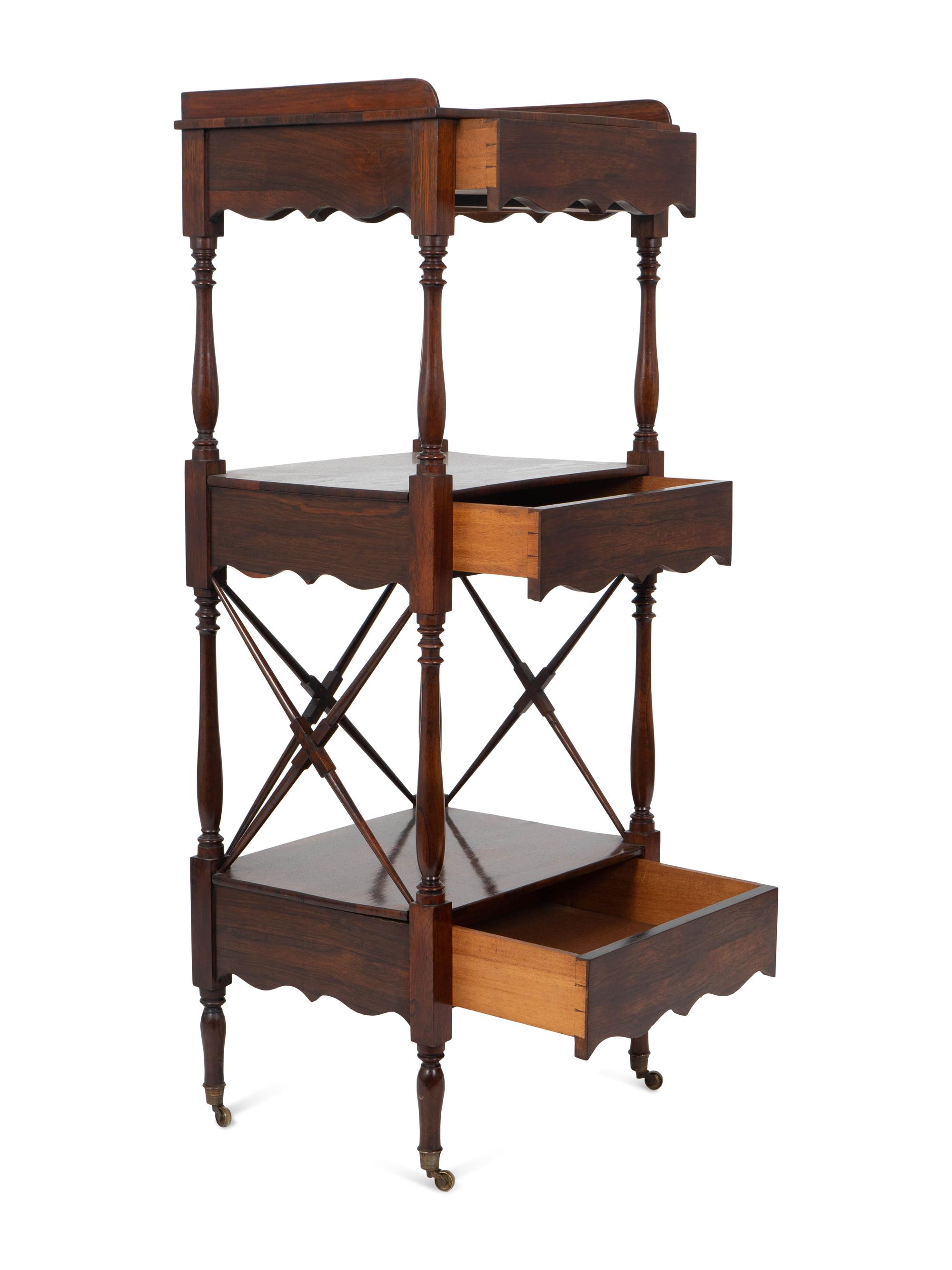 A Regency Rosewood Three Tier Etagere — 19TH CENTURY
