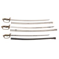 Lot of Three Japanese Army Type 19 Kyu Gunto