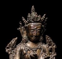 A Tibetan Bronze Seated Figure of Vajrasattva