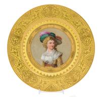 A Dresden Porcelain Cabinet Plate Diameter 9 5/8 inches.