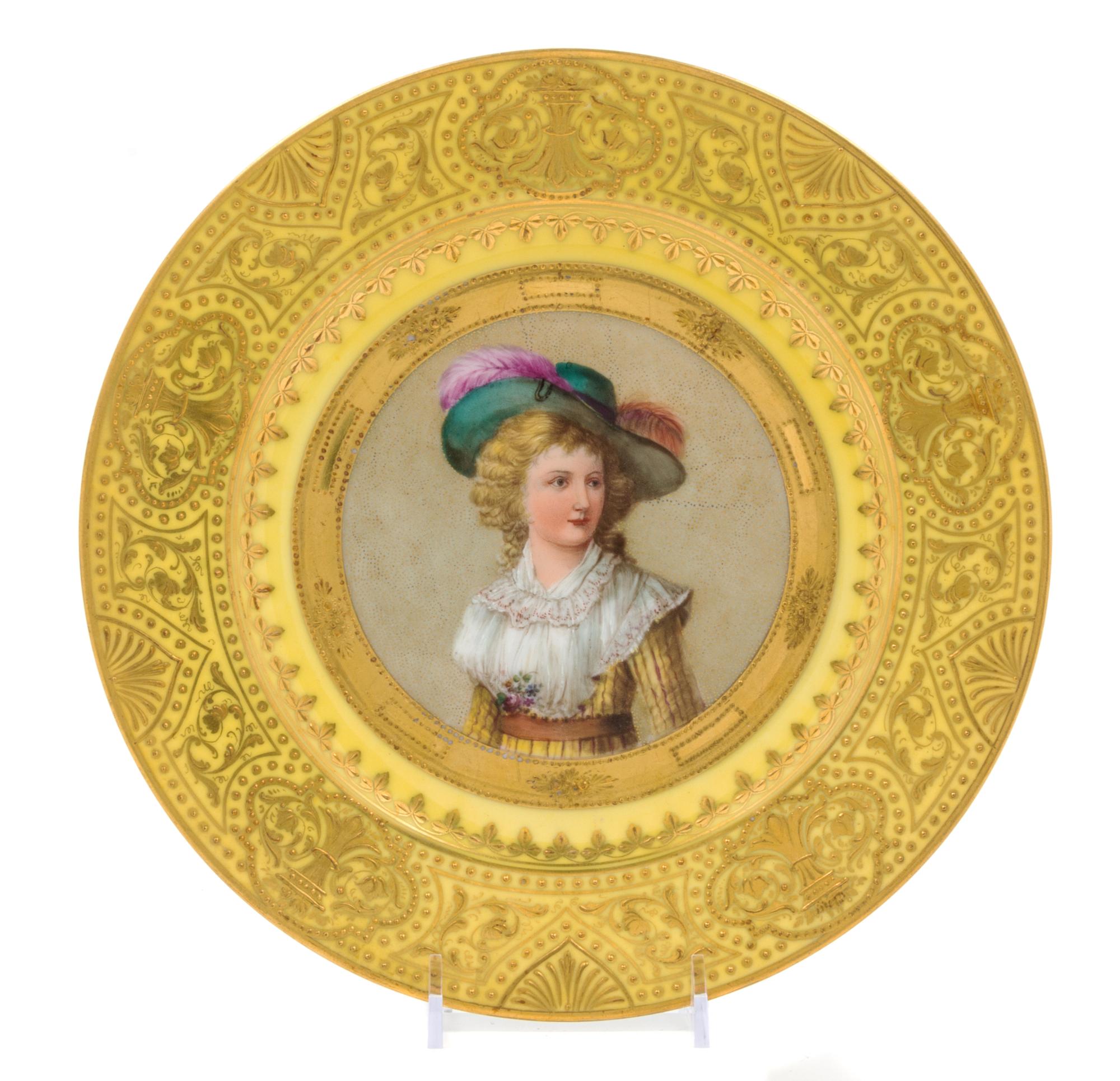 A Dresden Porcelain Cabinet Plate Diameter 9 5/8 inches.