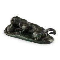 Antoine-Louis Barye (French, 1796-1875) Third Quarter 19th Century — Jaguar Dévorant un Crocodile