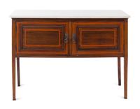 An Edwardian Style Marble-Top Cabinet