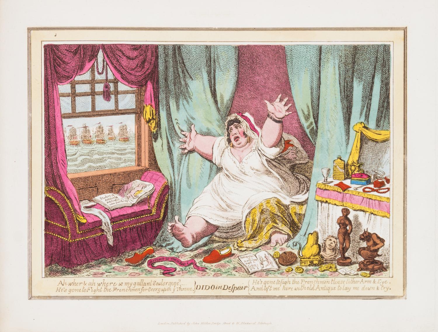 GILLRAY, JAMES. [The Caricatures of Gillray.] London, [1818] With 85 hand-colored plates.