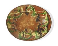 A Large Oval Slip-Decorated Redware Dish, Pennsylvania, Late 18th Century