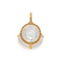 STEUBEN, GLASS AND YELLOW GOLD 'EARTH ELEMENTAL' PENDANT