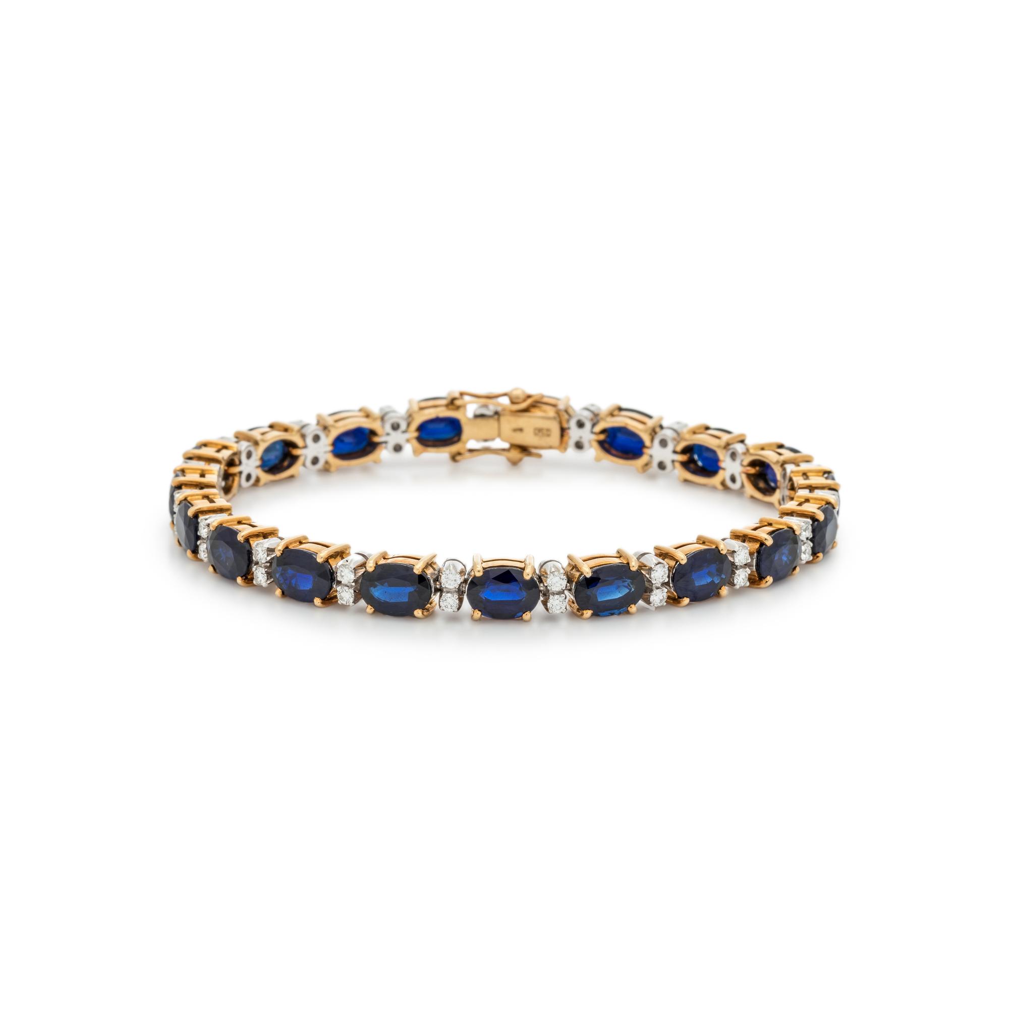 SAPPHIRE AND DIAMOND BRACELET