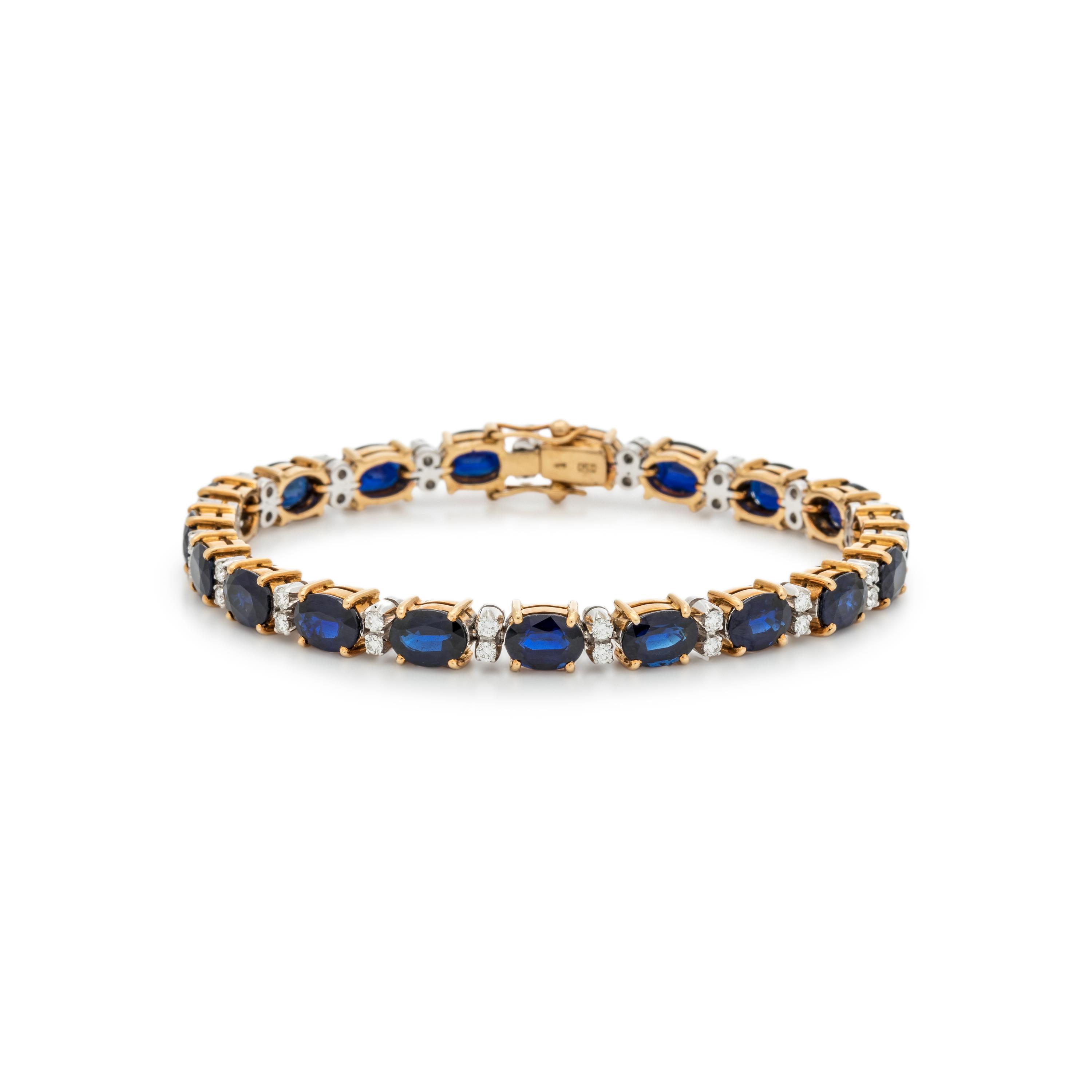 SAPPHIRE AND DIAMOND BRACELET
