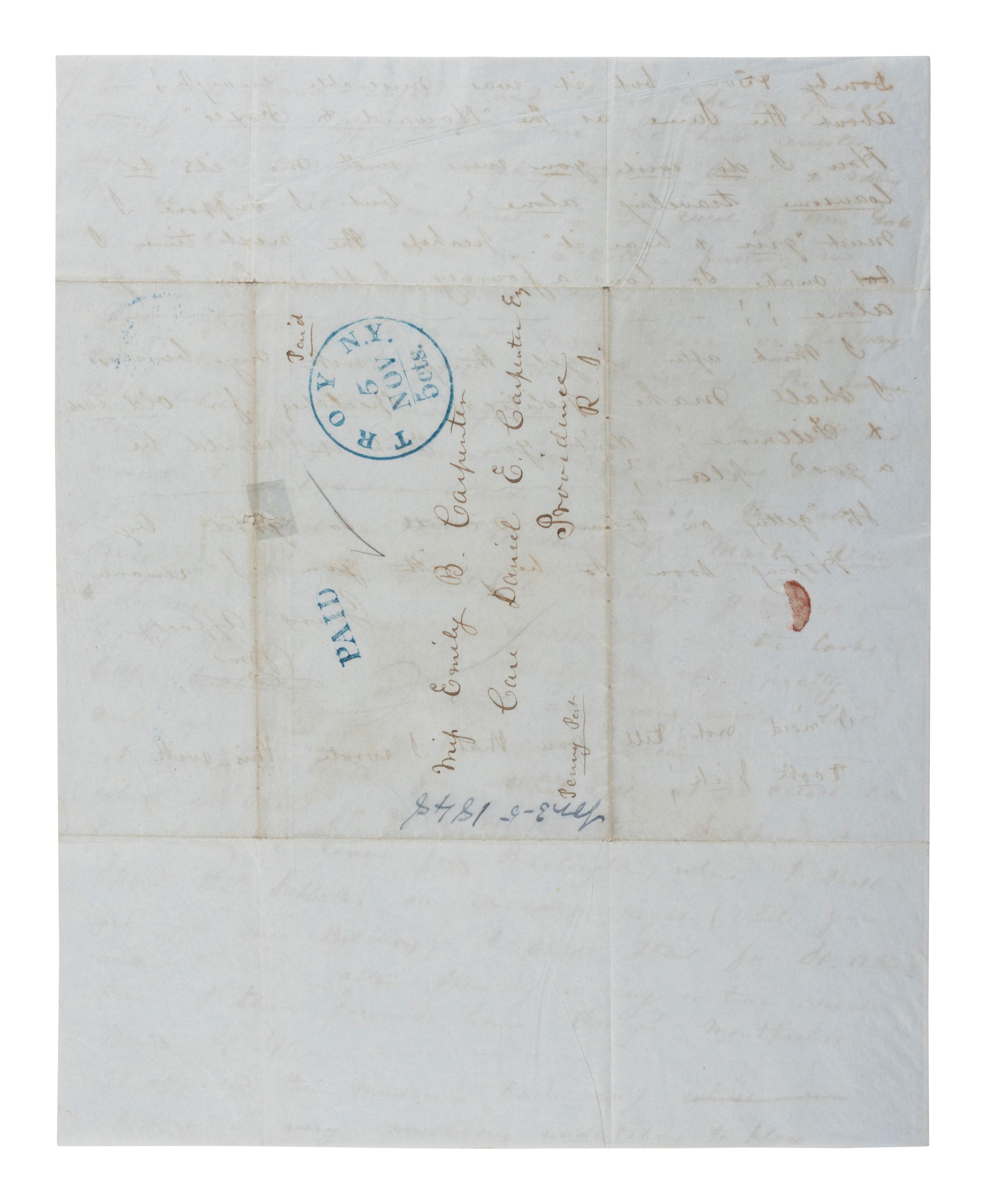 [TAYLOR, Zachary (1785-1850)]. "Genl Taylor never surrenders." Pictorial campaign lettersheet.