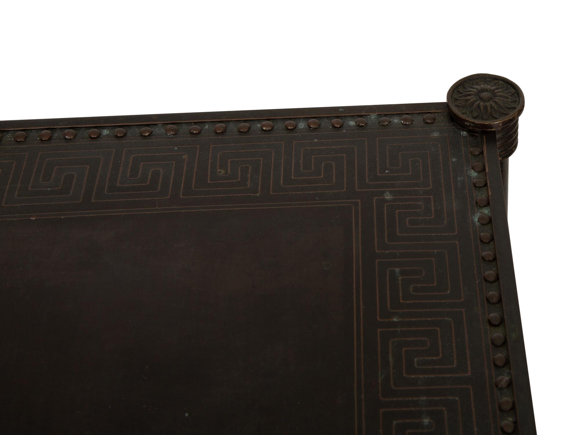 A Pair of French Brass Mounted Black Tole Shelves in the Manner of Maison Jansen — 20th Century