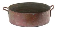 Two Vintage Oversize Copper and Iron Vessels Diameter of larger 19 3/4 inches. — 19TH CENTURY