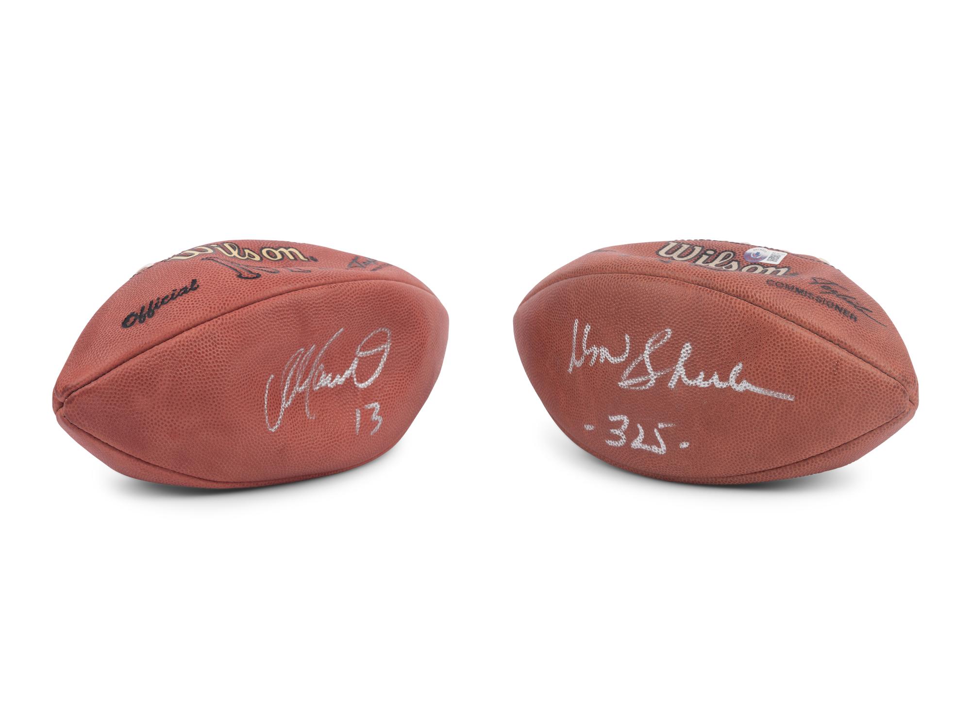 A Group of Dan Marino and Don Shula Miami Dolphins Signed Autograph Wilson NFL Footballs (Beckett Authentication Services BAS Certified),