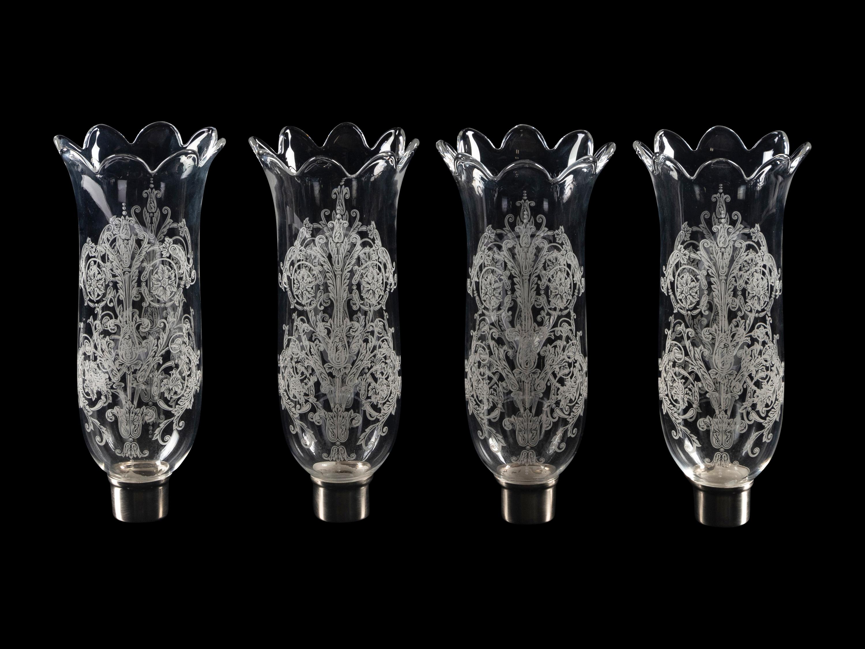A Pair of Baccarat Etched and Molded Glass Figural Two-Light Candelabra