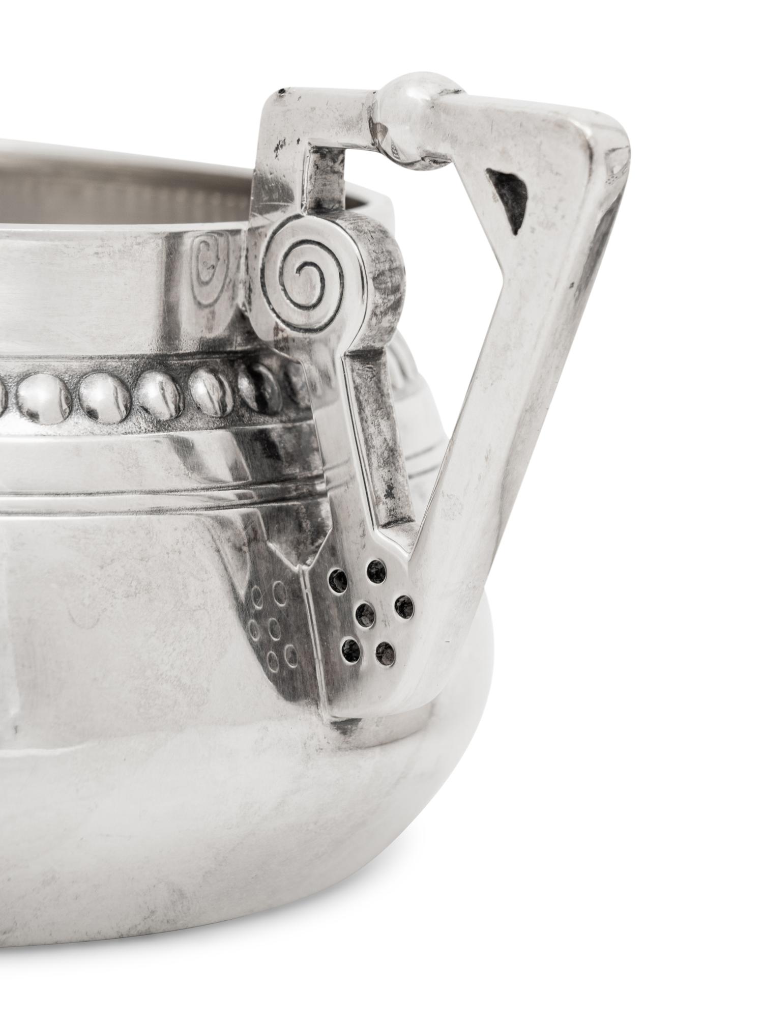 A Russian Silver Creamer and Sugar Bowl