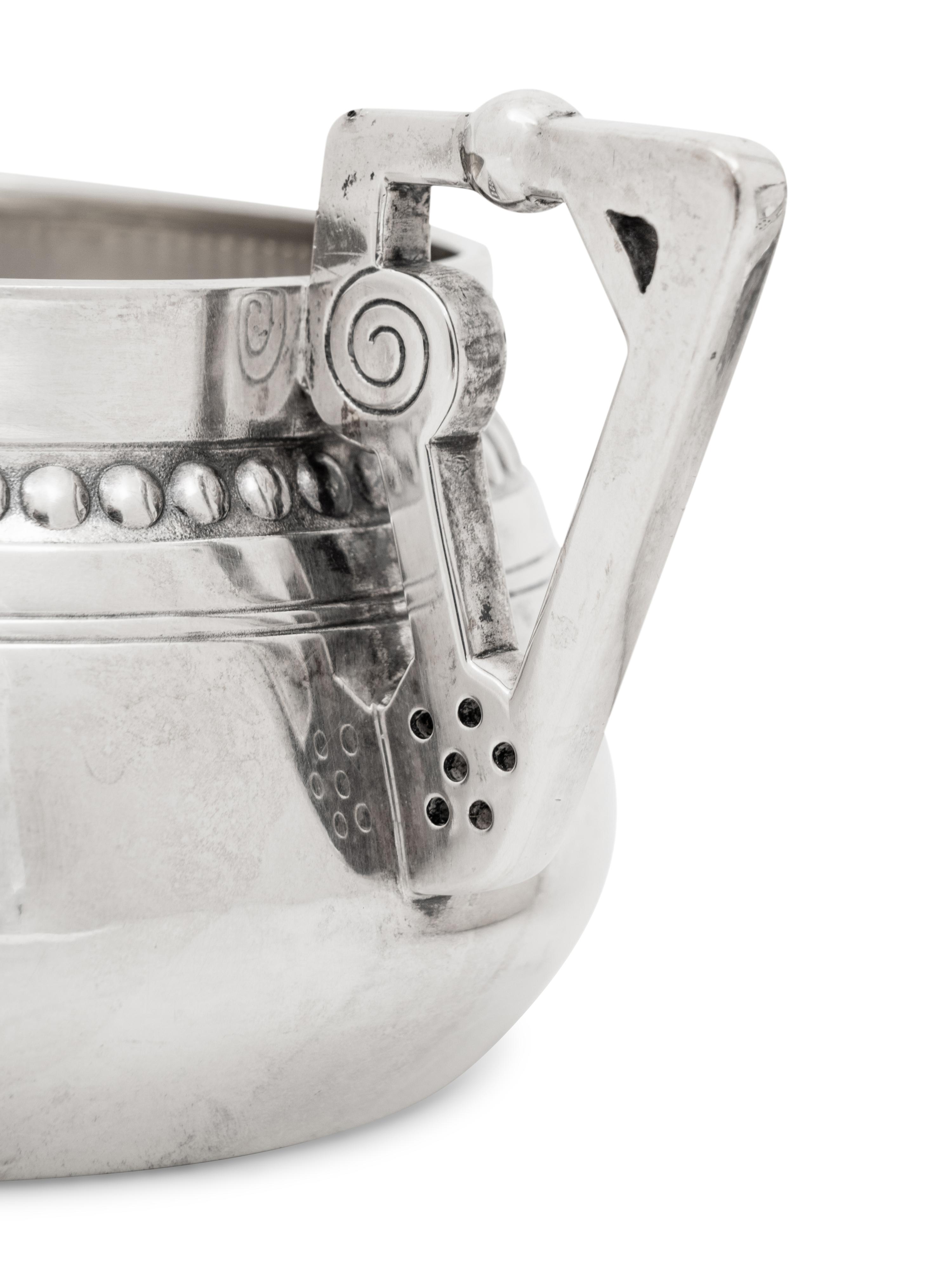 A Russian Silver Creamer and Sugar Bowl
