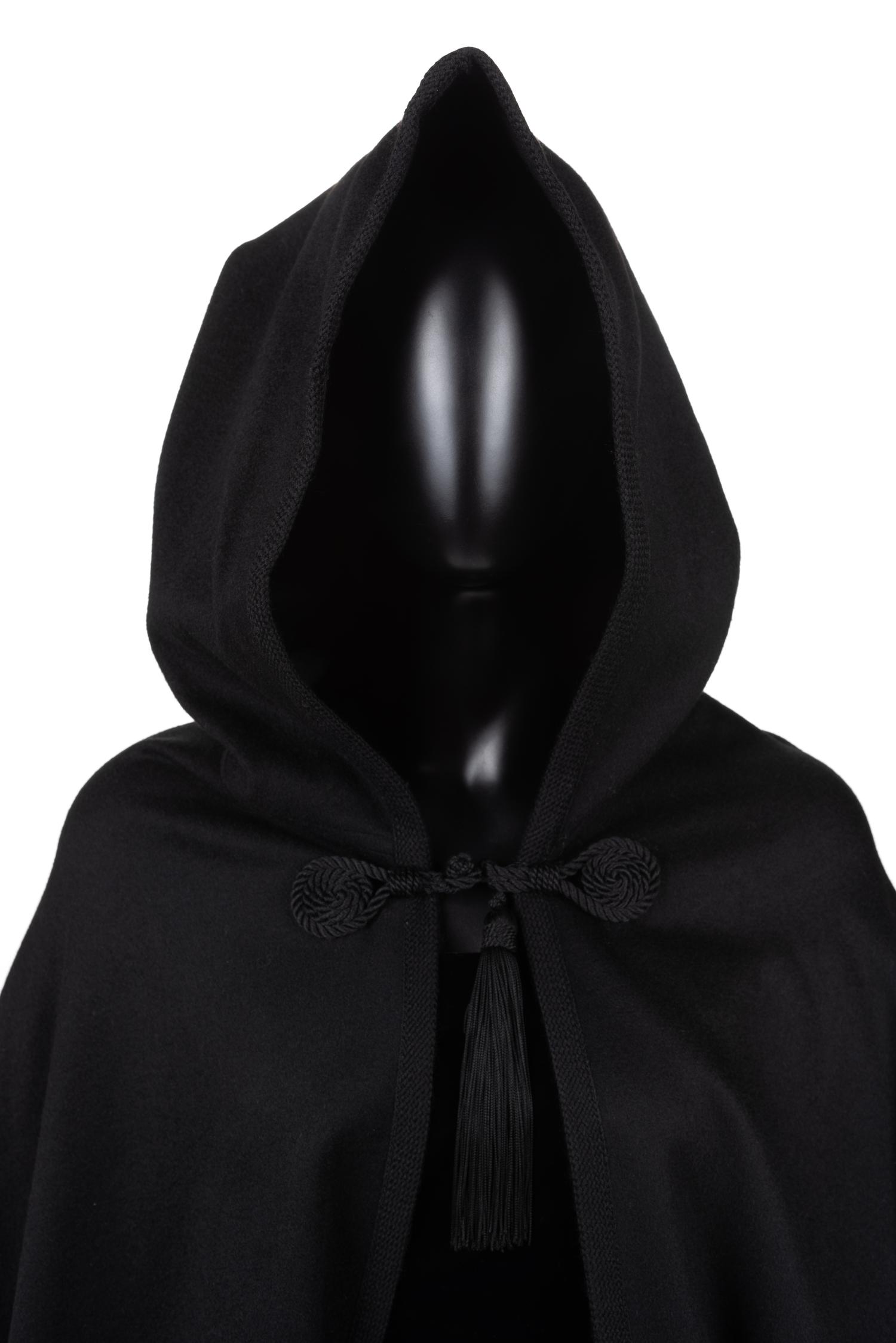 Two Saint Laurent Rive Gauche Pieces: One Velvet Dress and One Cape, 1980s