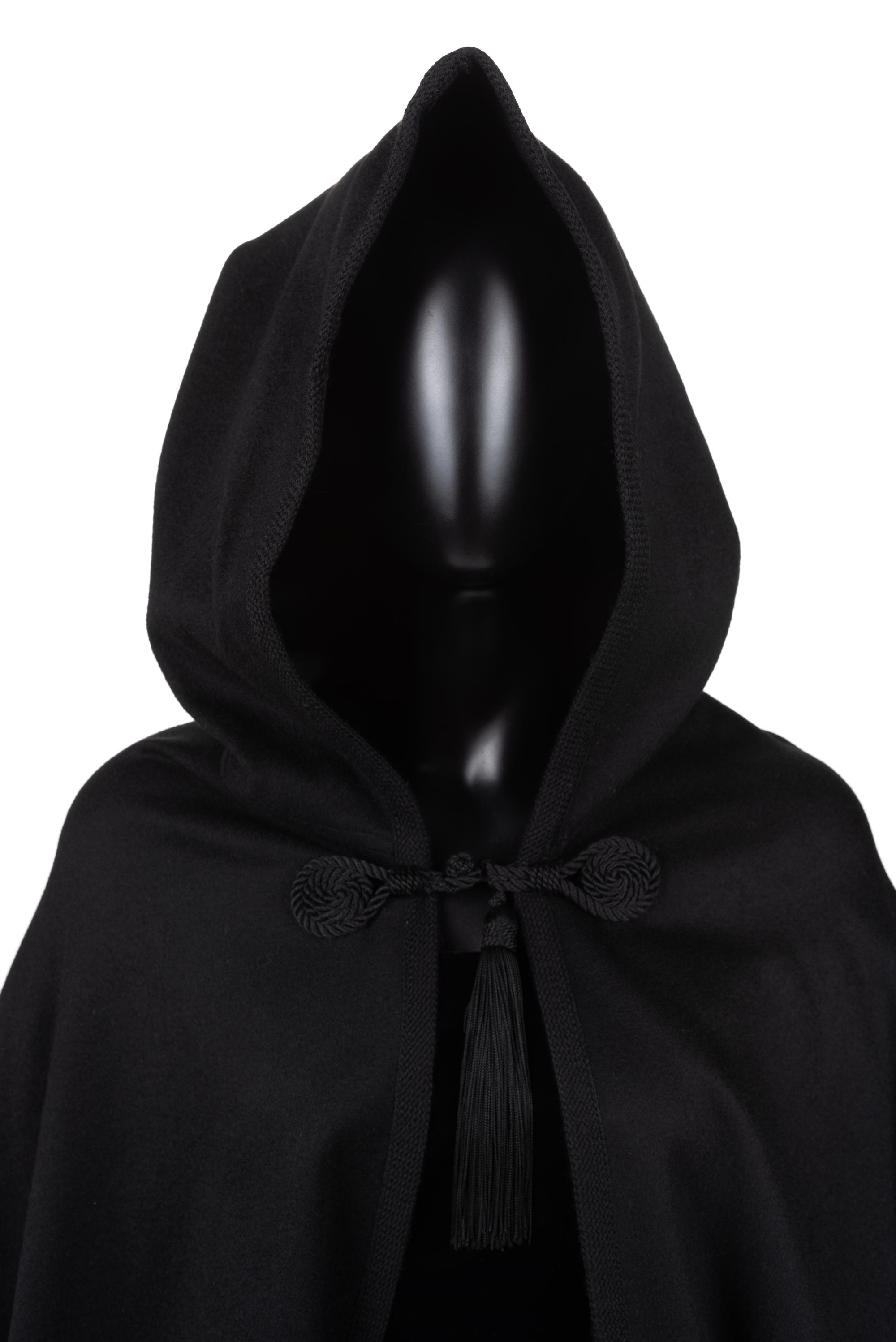 Two Saint Laurent Rive Gauche Pieces: One Velvet Dress and One Cape, 1980s