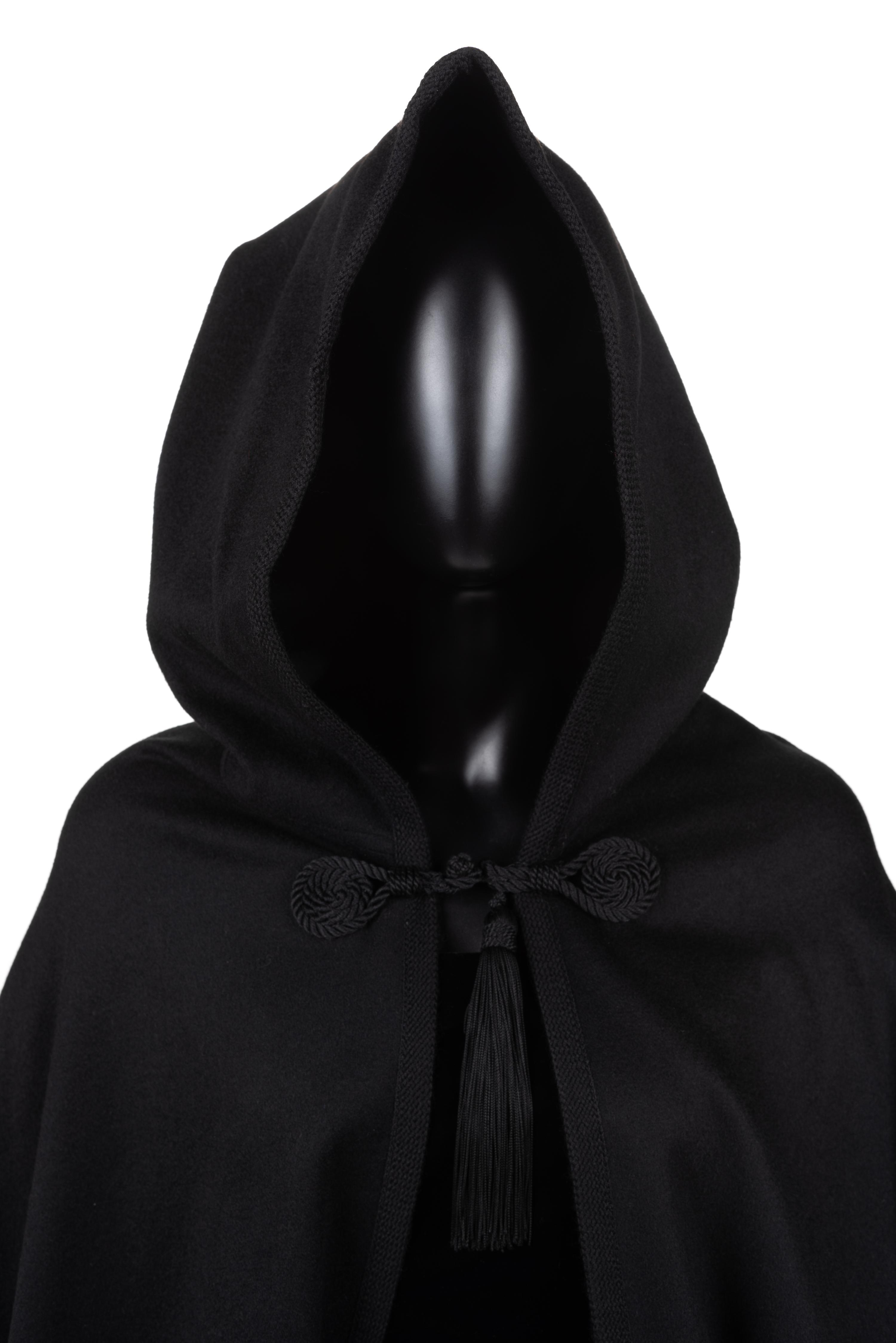Two Saint Laurent Rive Gauche Pieces: One Velvet Dress and One Cape, 1980s
