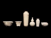 Six Chinese Blanc-de-Chine Porcelain Wares