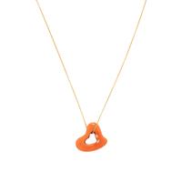 Tiffany & Co., Elsa Peretti, 'Open Heart', Coral and Yellow Gold Necklace