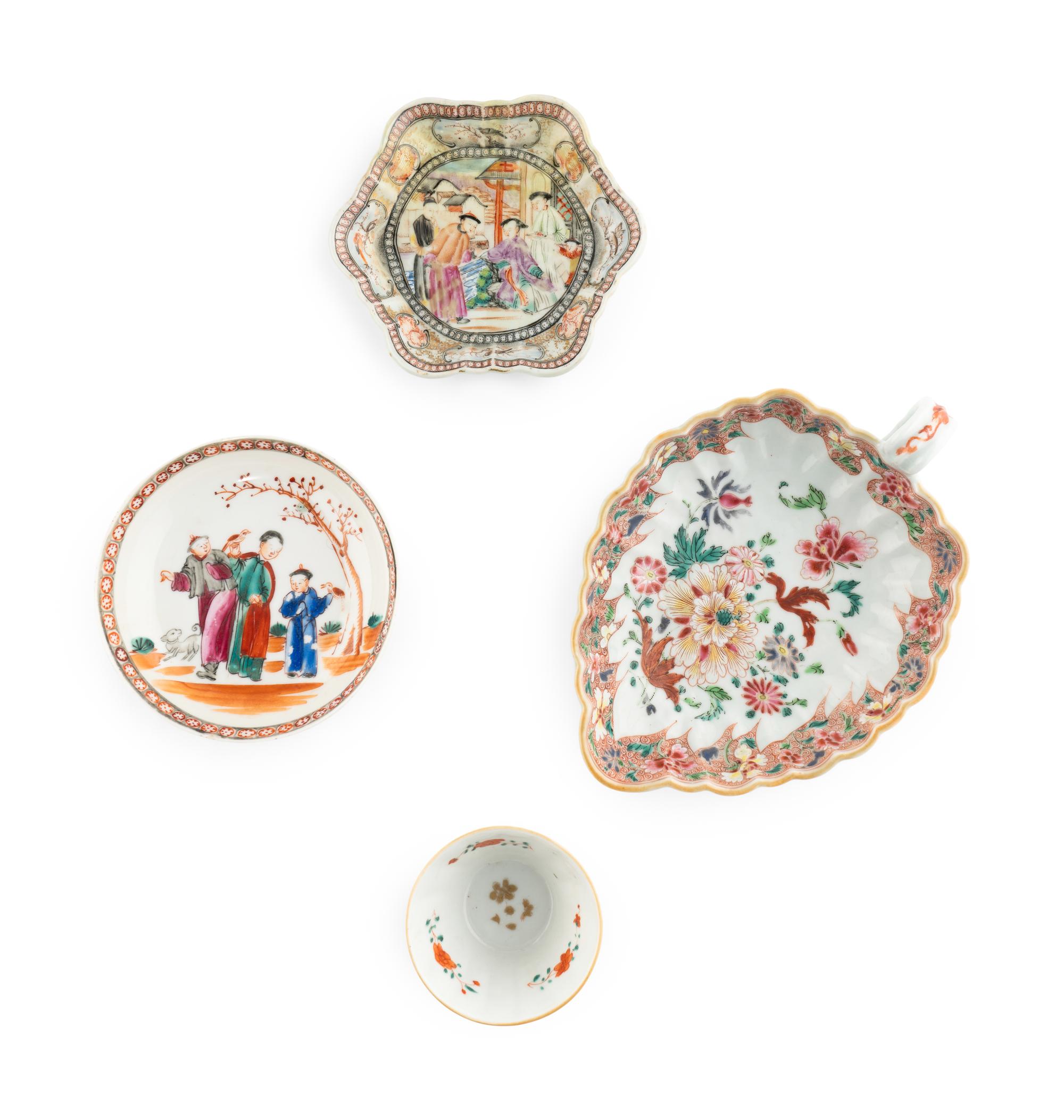 Ten Chinese Export Famille Rose Porcelain Articles