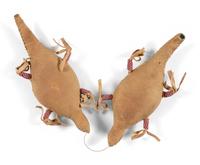 Contemporary Plains Beaded Umbilical Cord Fetishes, Pair