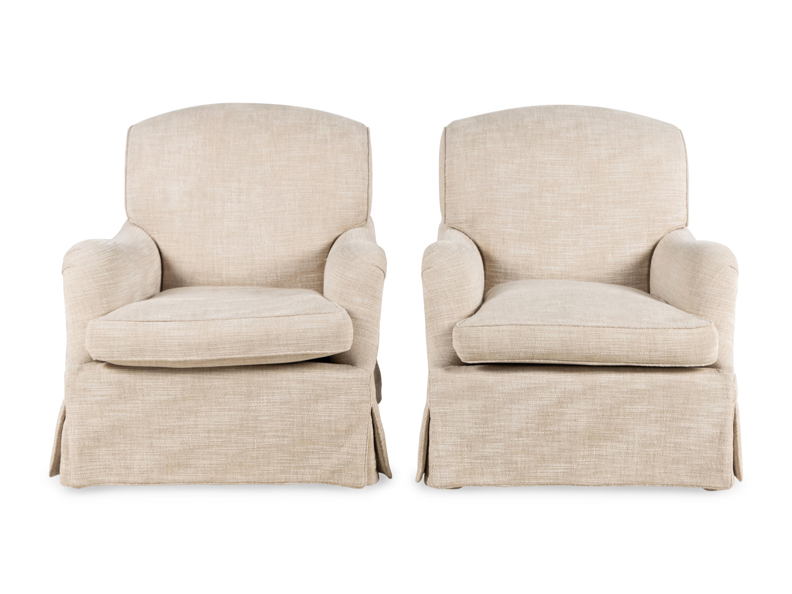 A Pair of Bridgewater Style Lounge Chairs