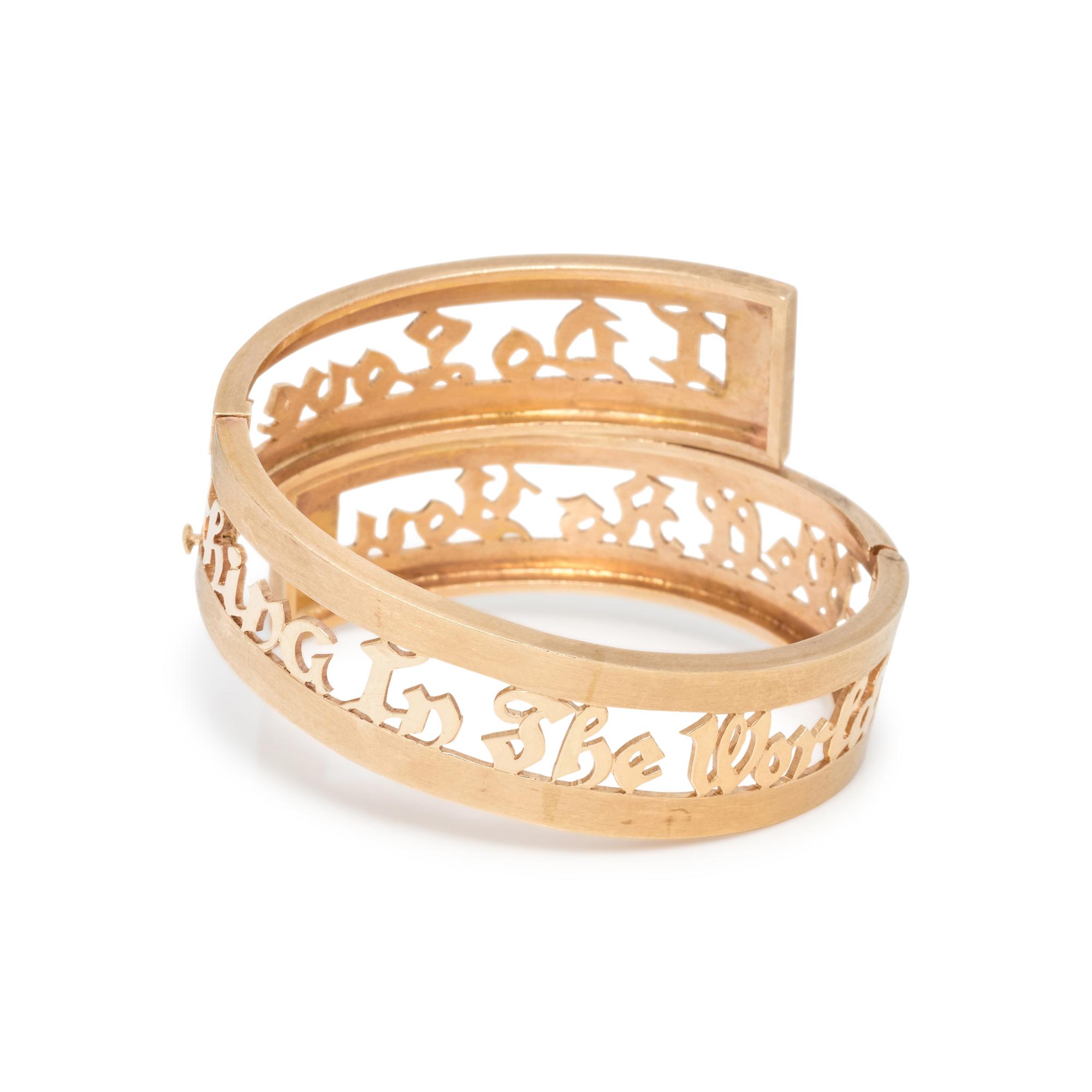 YELLOW GOLD BANGLE BRACELET