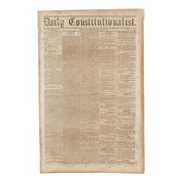 [LINCOLN ASSASSINATION]. Augusta Daily Constitutionalist. Vol. XXII, No. 245. Augusta, Georgia, 22 April 1865.
