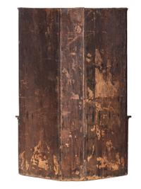 A One-Piece Sheraton Cherry Corner Cupboard