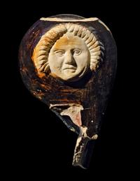 An Apulian Red-Figured Volute-Krater Handle Fragment