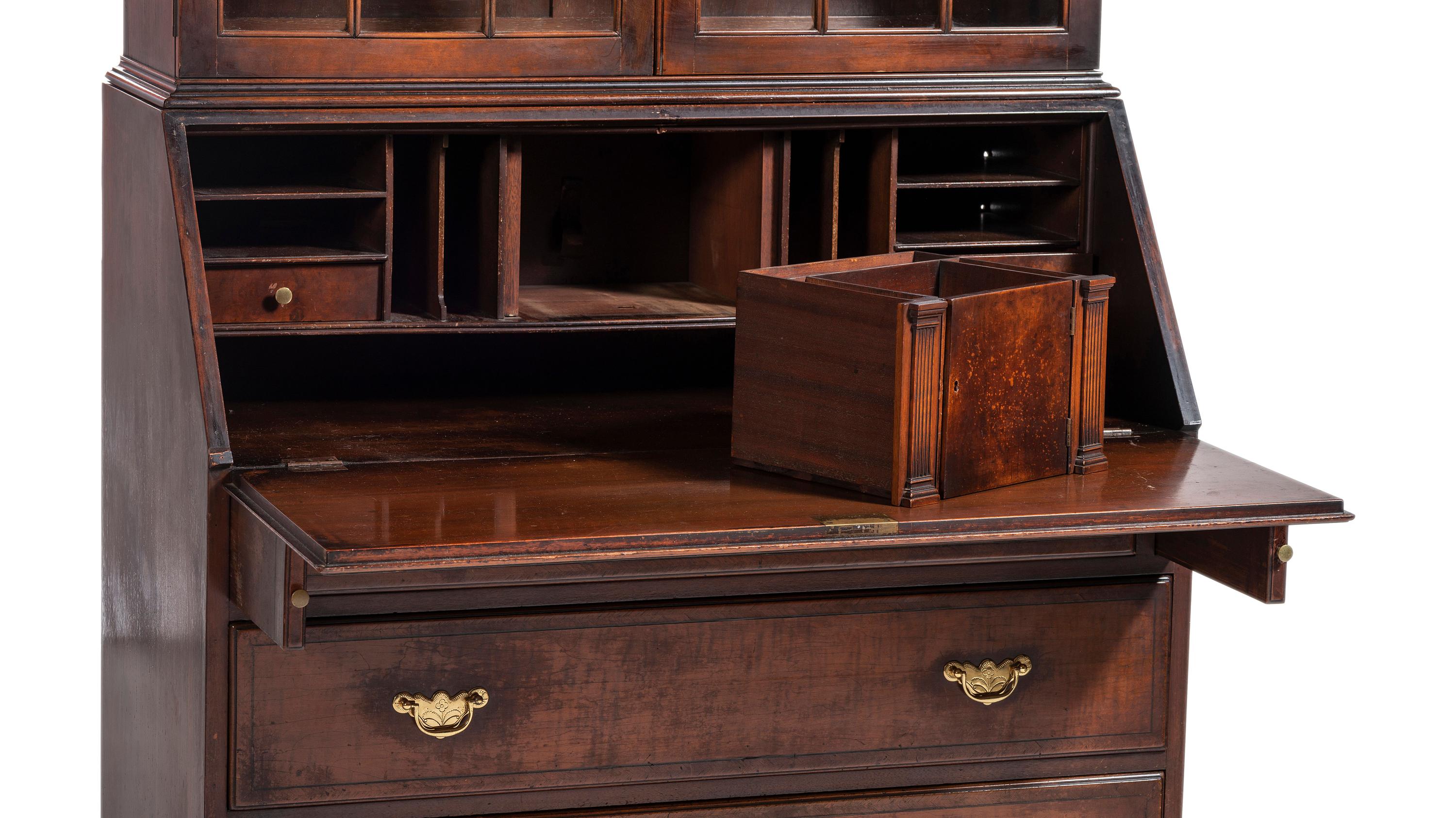 A Federal Style Mahogany Secretary Bookcase
