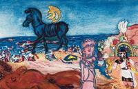 Malcolm Morley (British, 1931-2018) — Cradles of Civilization and Return of Ulysses (Two works from The Fallacies of Enoch ), 1984