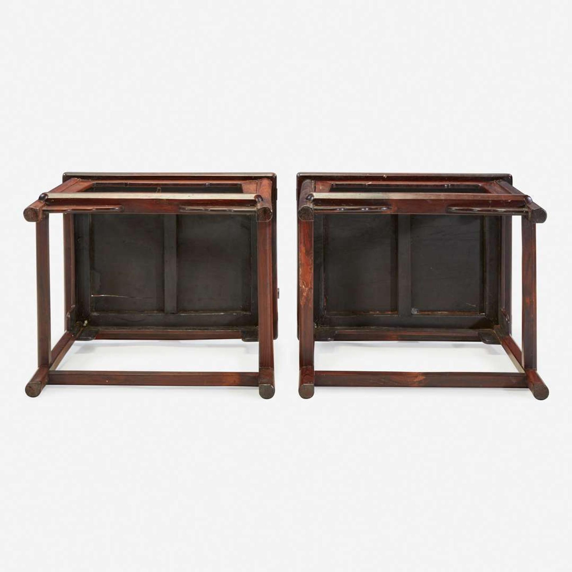 A pair of Chinese side chairs, possibly jichimu 椅子一对 或鸡翅木 19th/20th century ???????