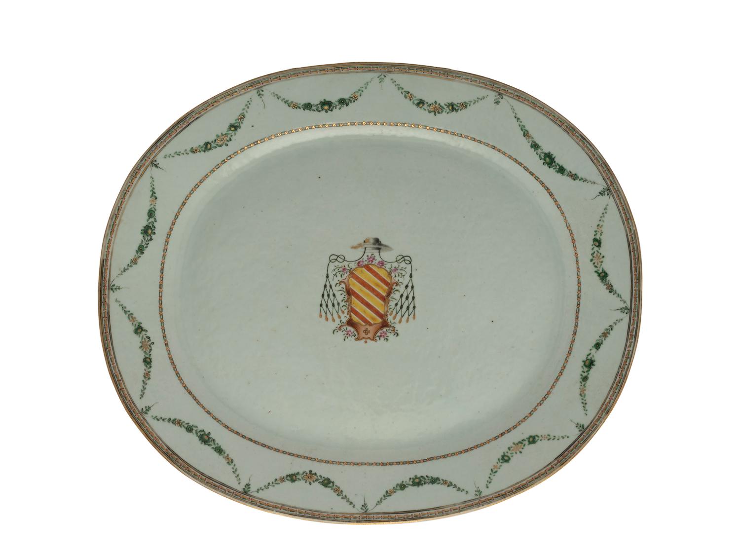 A Chinese Export Porcelain Armorial Platter