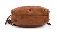 A Chloe Brown Paddington Shoulder Bag, 11.75" H x 11.75" W x 5.25" D; Strap drop: 11.5".