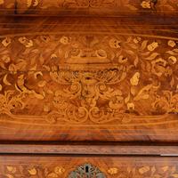 A Dutch Walnut and Marquetry Cylinder Bureau