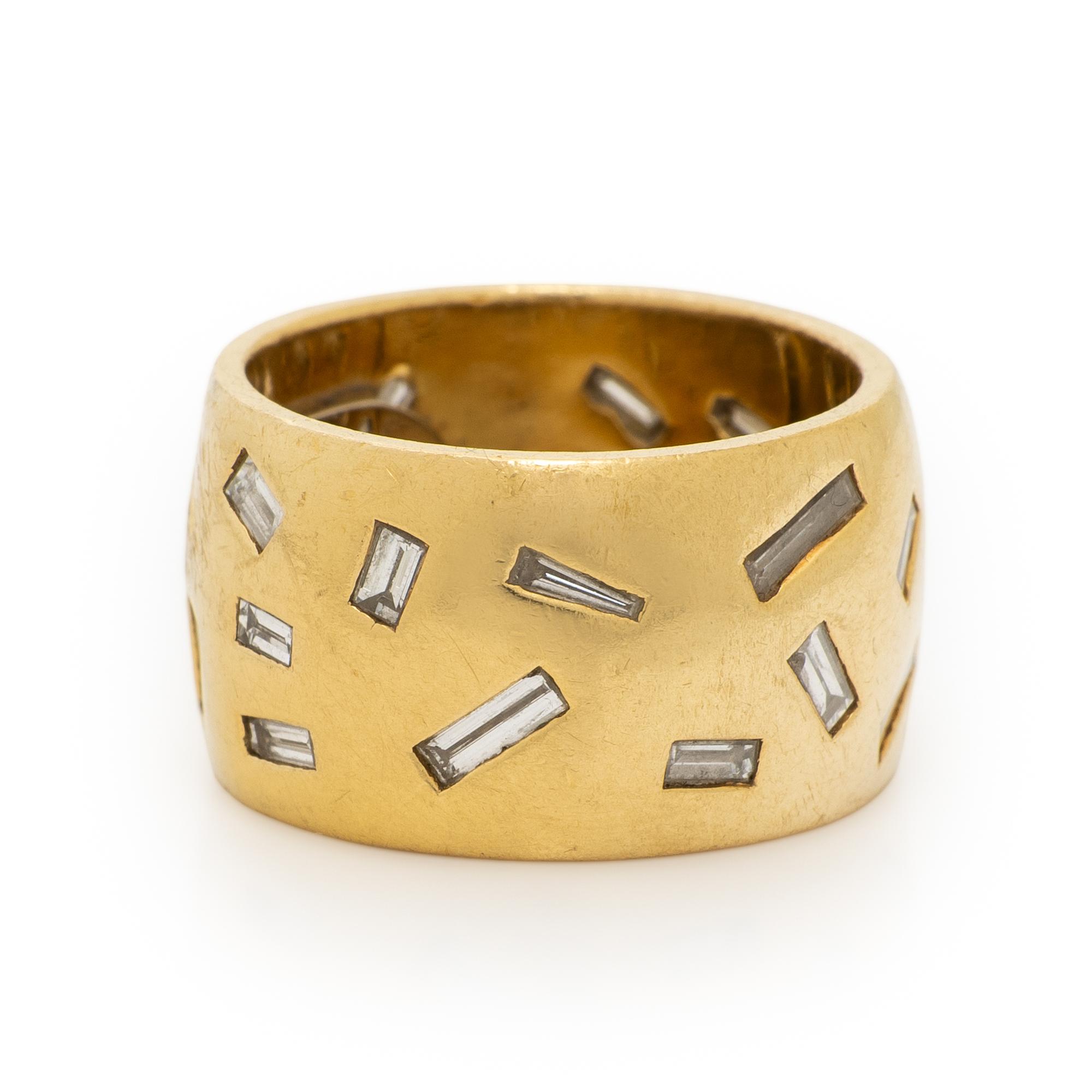 YELLOW GOLD AND DIAMOND BAND