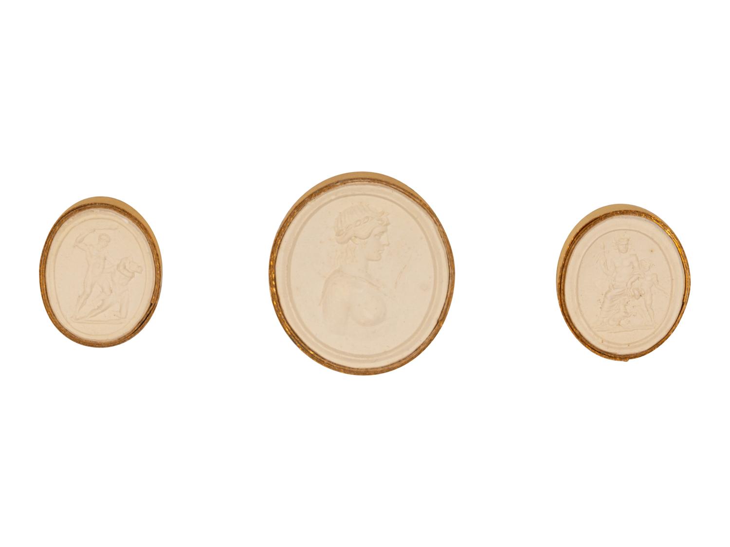 Twelve Framed Groups of Grand Tour Plaster Intaglios