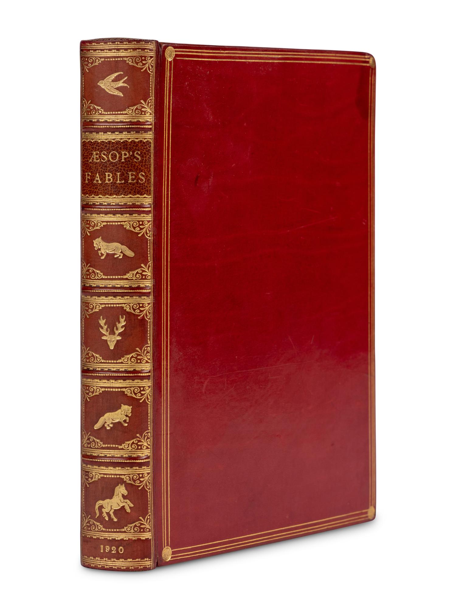 [BINDINGS]. A group of approximately 76 volumes, most in contemporary leather bindings, including works related to British history, illustration, and literature, comprising: