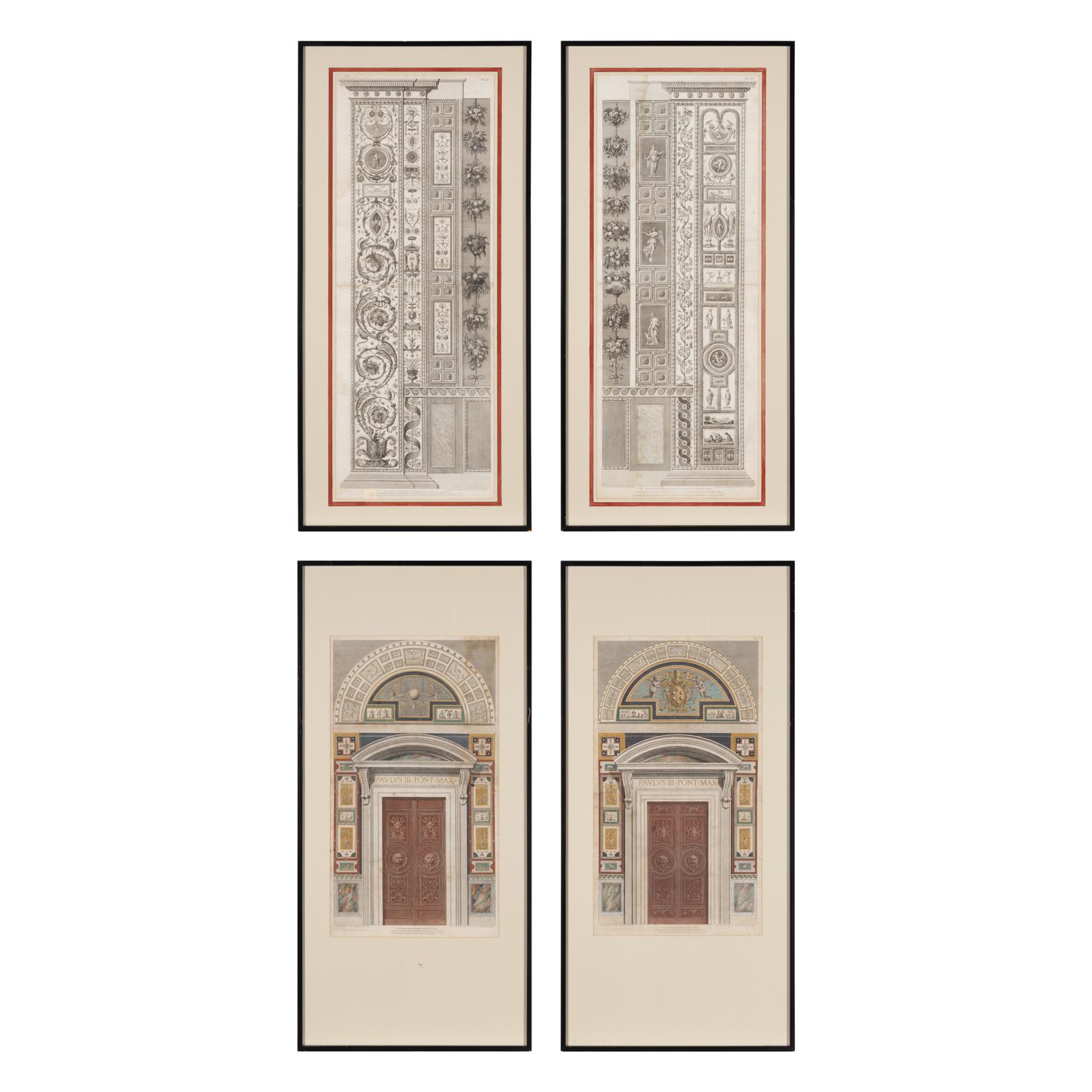 After Gaetano Savorelli — Four Plates from Le Logge di Raffaello