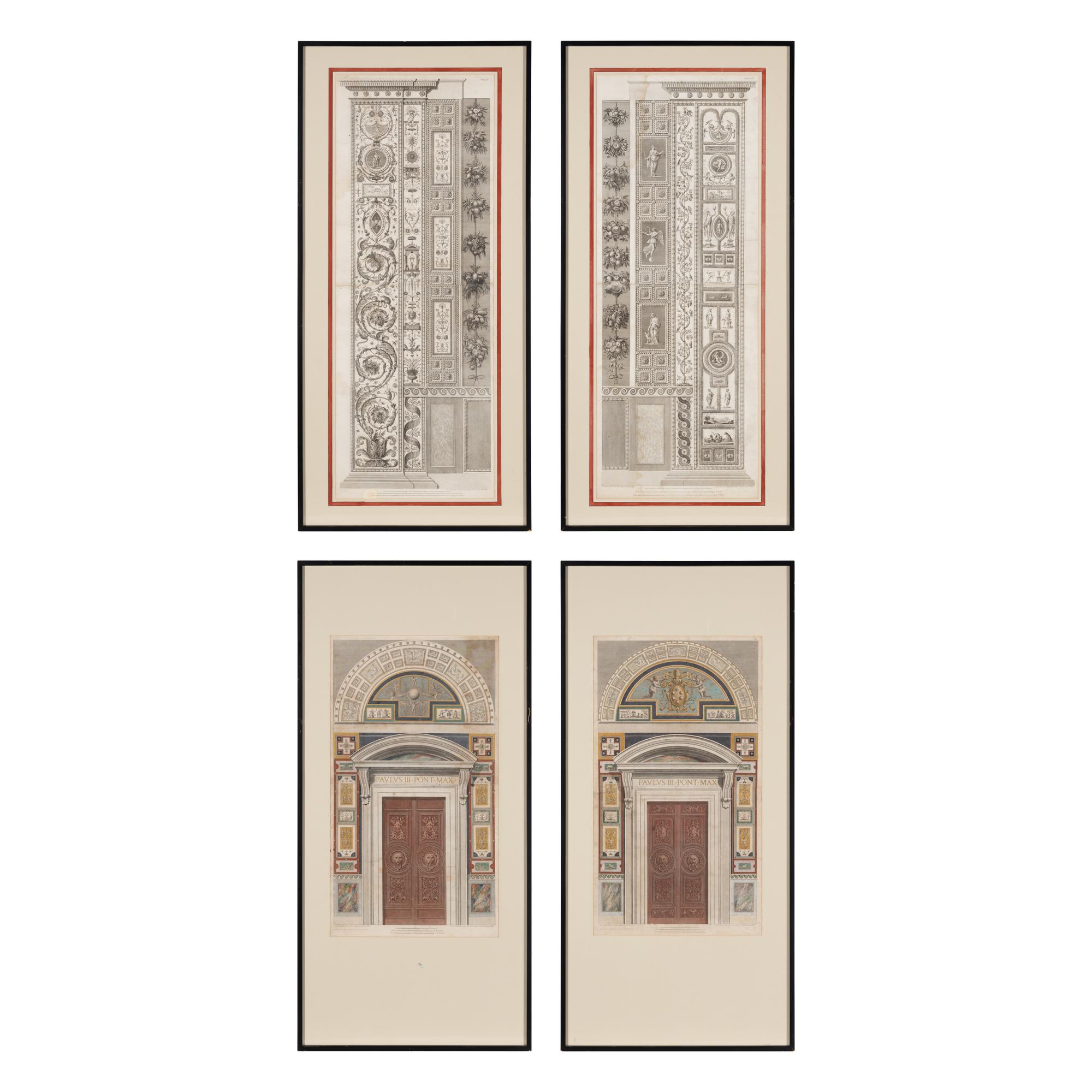 After Gaetano Savorelli — Four Plates from Le Logge di Raffaello