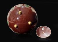 A Japanese cloisonne large spherical vessel and cover, Meiji period 日本琺瑯圓蓋罐 明治