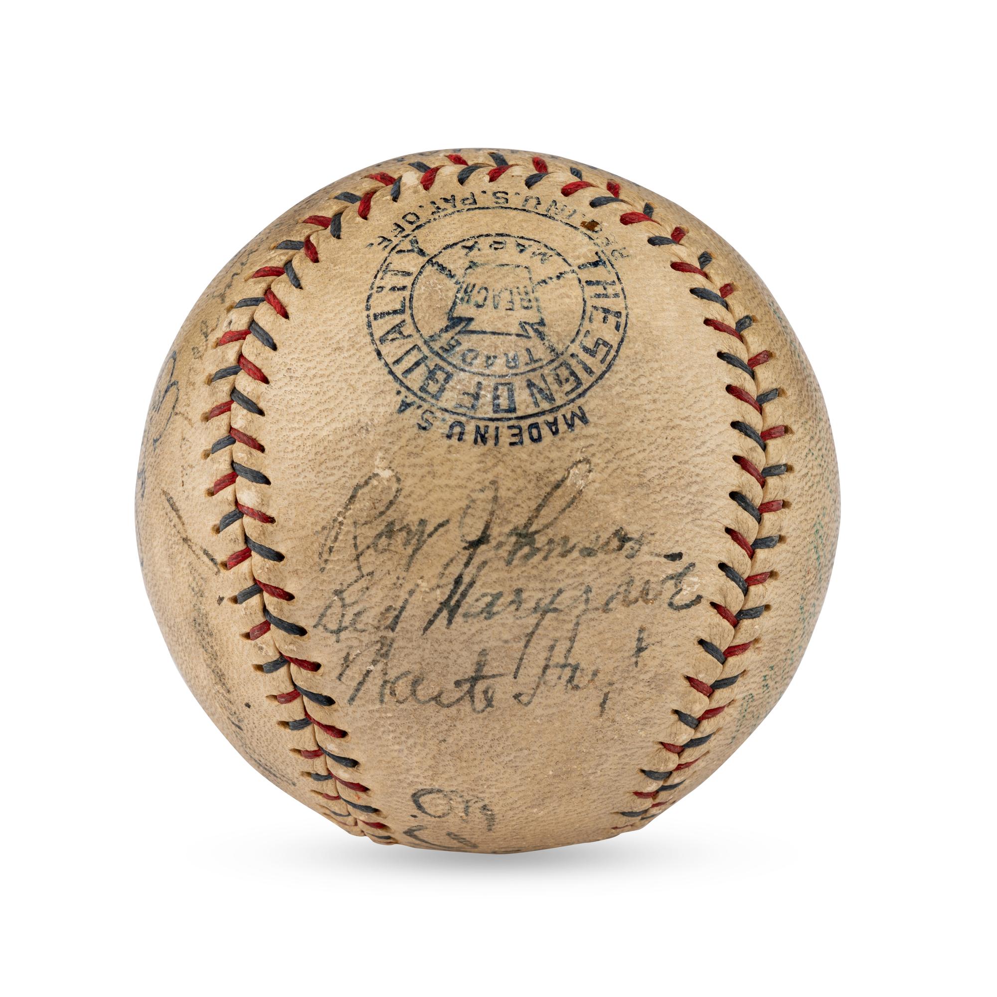 A 1930 Detroit Tigers Team Signed Autograph Baseball (JSA Letter of Authenticity)
