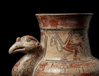 A Nicoya Polychrome Vulture Effigy Vessel