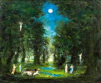 Darrel Austin, (American, 1907-1994), Forest Carnival, 1972